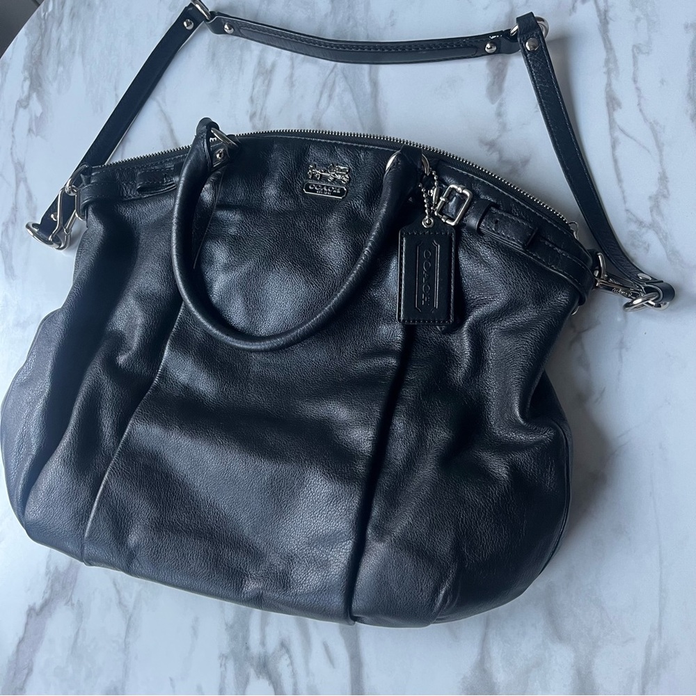 NEW! COACH Madison leather Lindsey Satchel NWOT - Picture 2 of 15